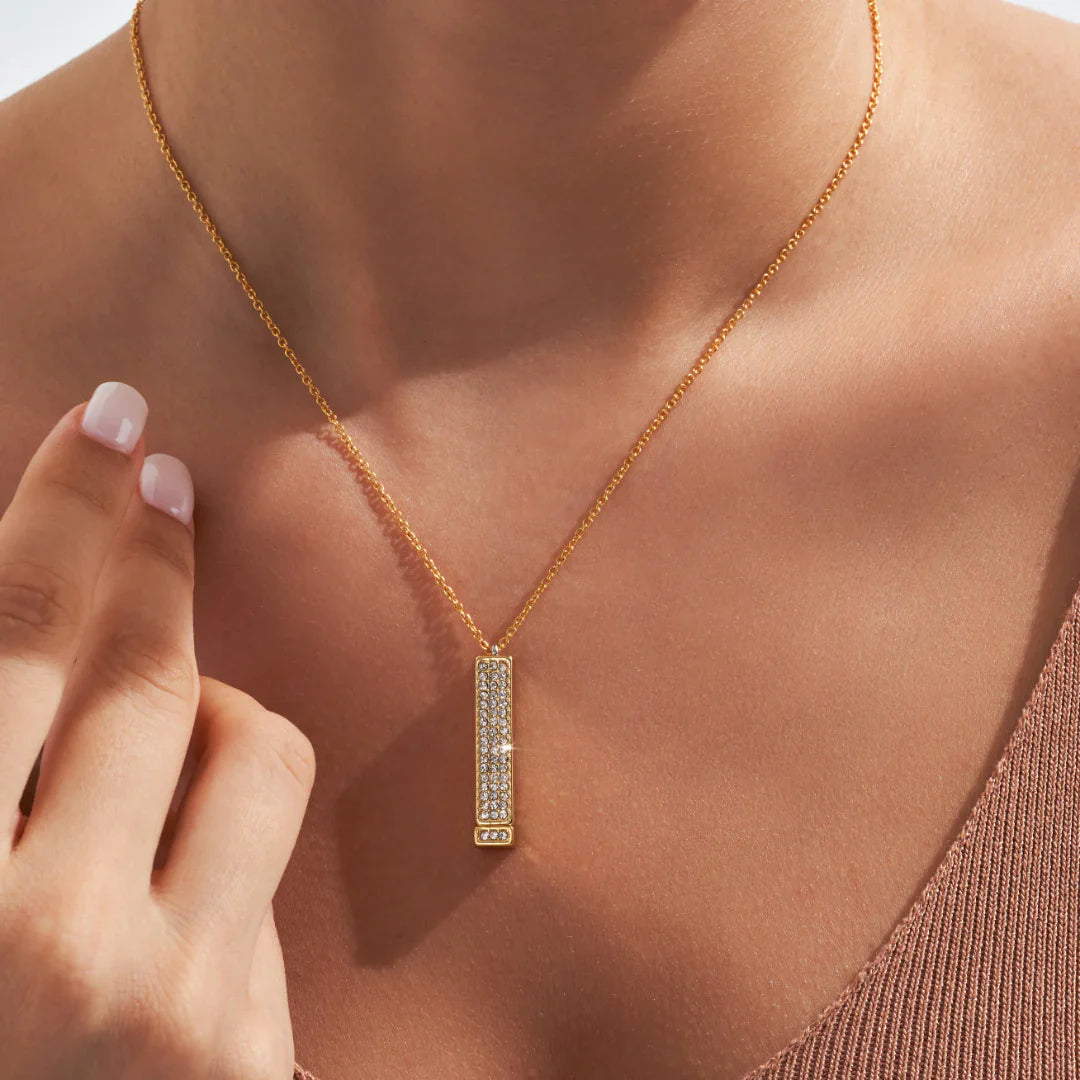 Necklace Acier Inoxydable Femme – Message Lumière d'Amour