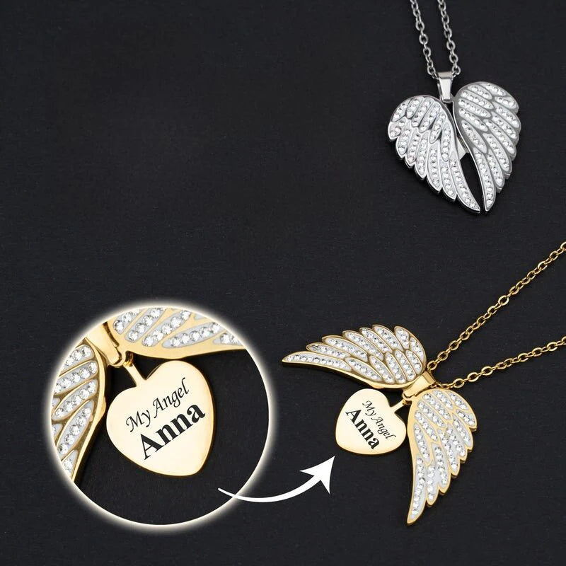Collier Ailes d'Amour Personalized - My Angel
