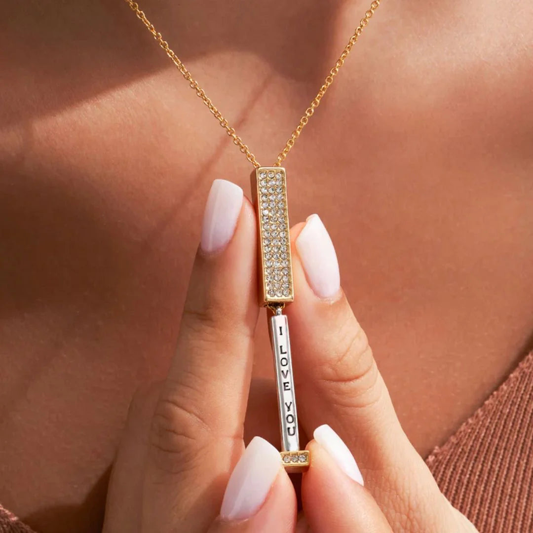 Necklace Acier Inoxydable Femme – Message Lumière d'Amour