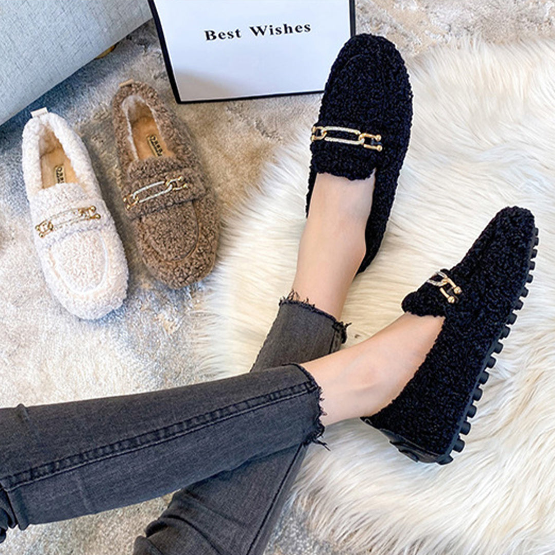 Mocassins de Luxe en Peluche - Femme - Velura