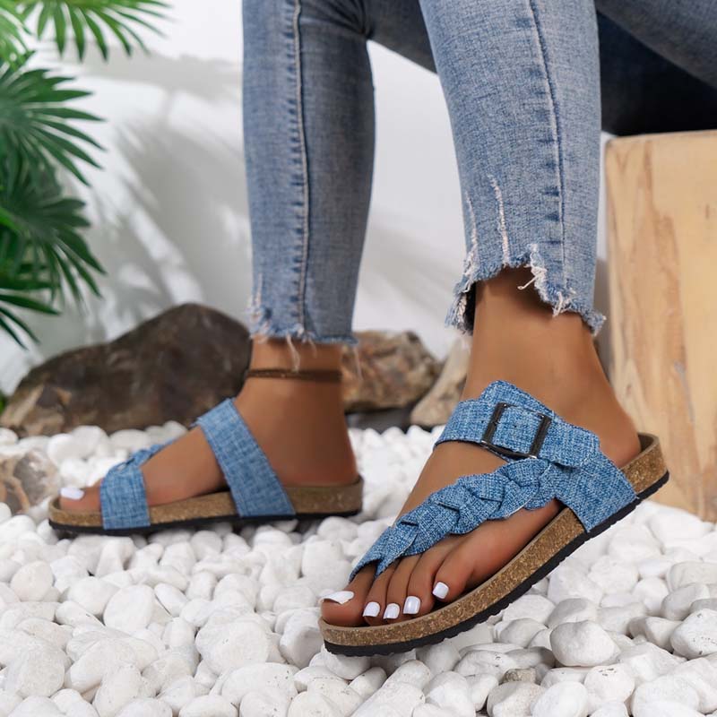 Flache Freizeitsandalen - Damen - Solana