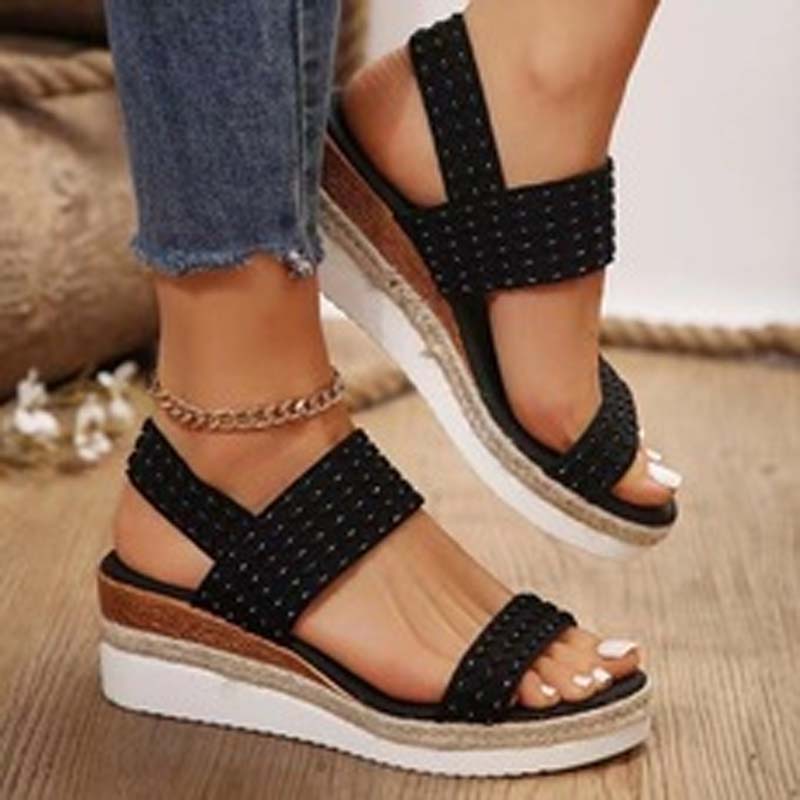 Sandals Compensées Décontractées - Femme - Solina
