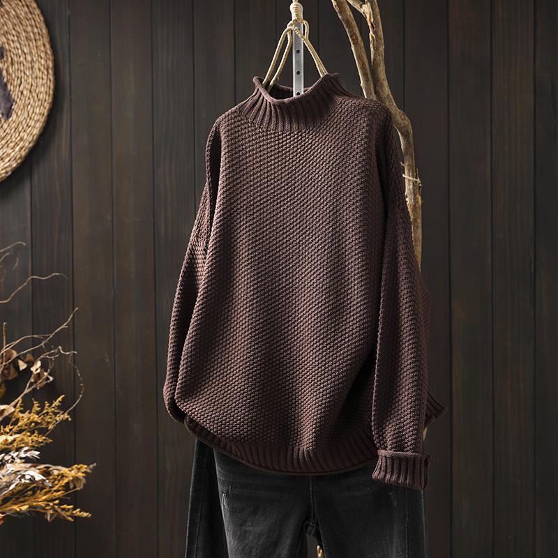 Pull Côtelé Col Roulé - Femme - Aralyne
