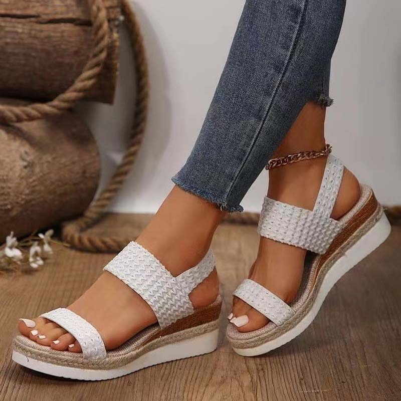Sandals Compensées Décontractées - Femme - Solina