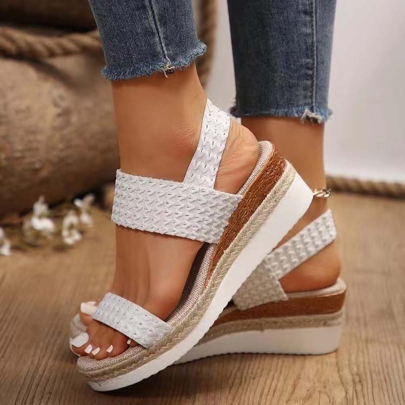Sandals Compensées Décontractées - Femme - Solina