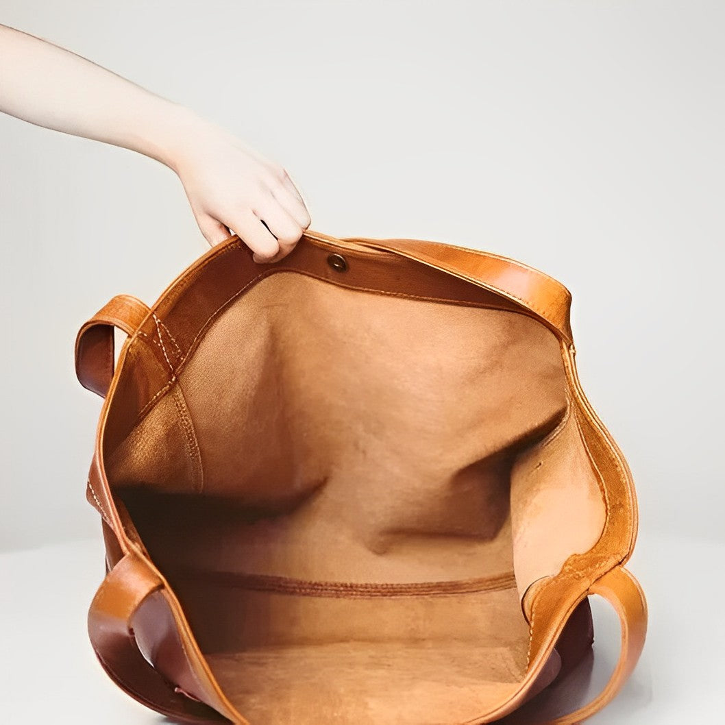 Sac en Cuir Vintage à Bandoulière - Femme - Velyssa