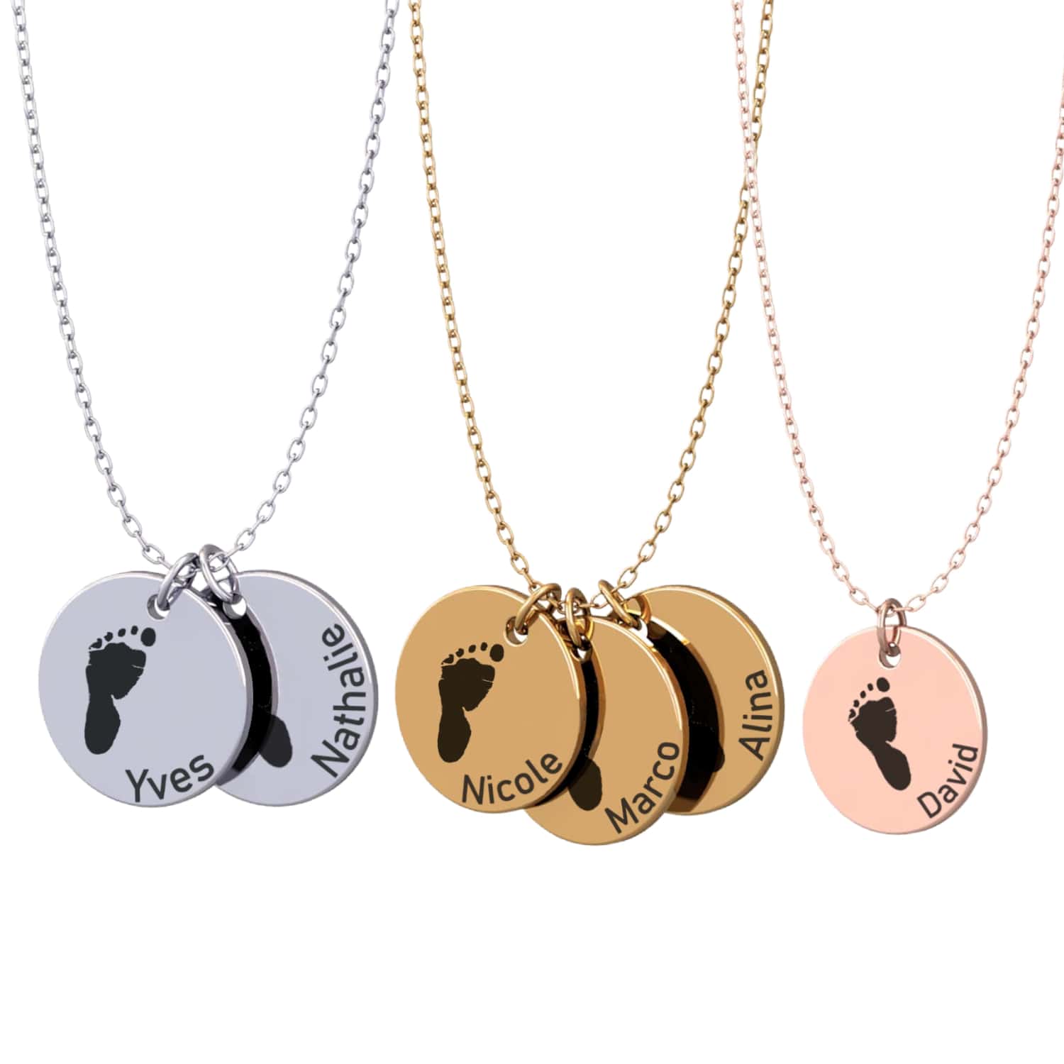 Collier personnalisé avec prénoms d'enfants – PetitPas®