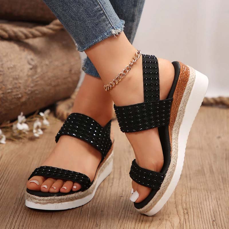 Sandals Compensées Décontractées - Femme - Solina