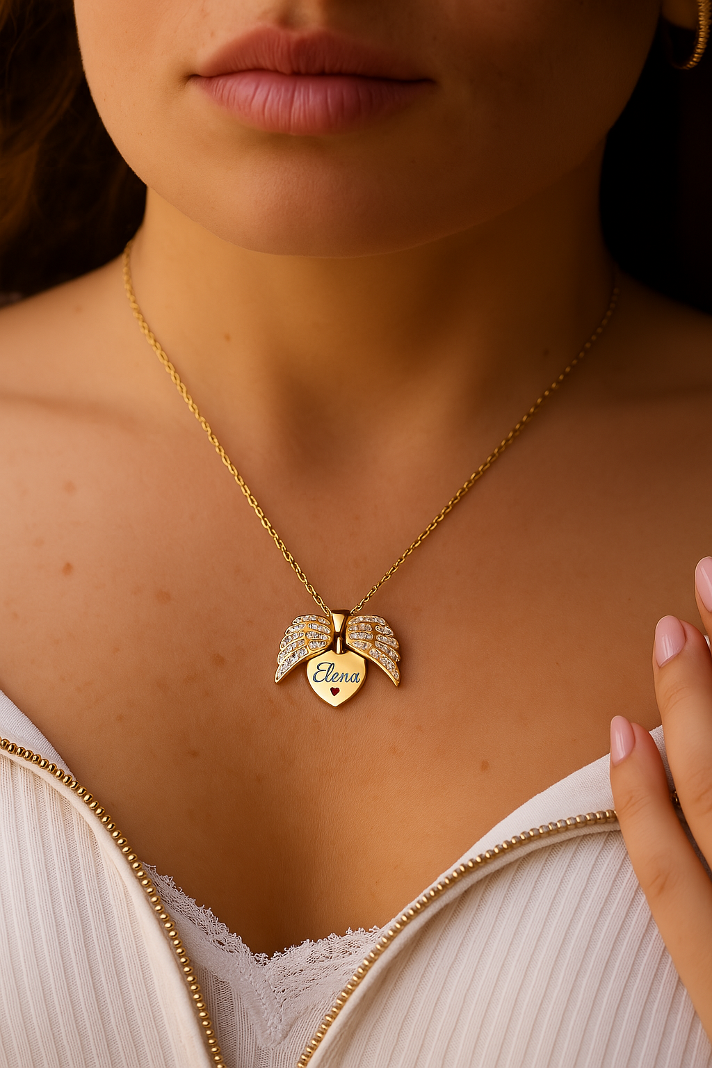 Collier Ailes d'Amour Personnalisée  – Promotion Exclusive