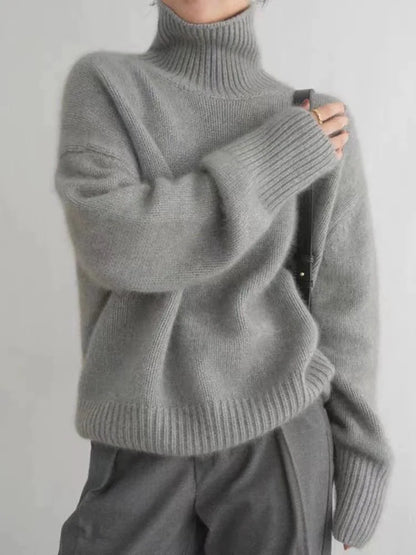 Pull Col Roulé en Cachemire - Femme - Linarya
