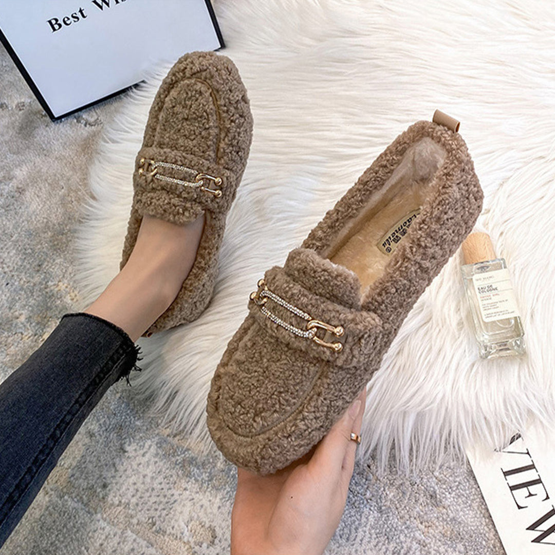 Mocassins de Luxe en Peluche - Femme - Velura