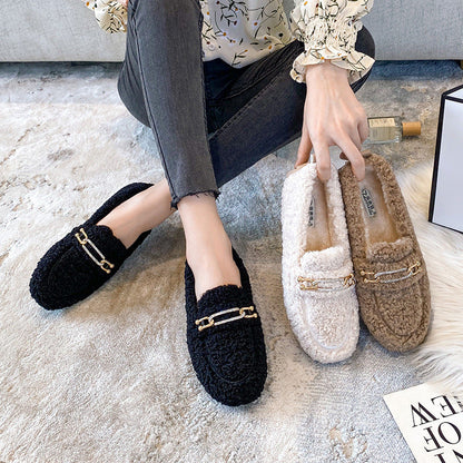 Mocassins de Luxe en Peluche - Femme - Velura