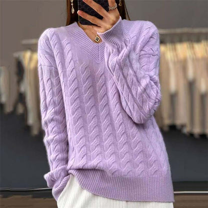 Pull Torsadé Décontracté - Femme - Torsalya
