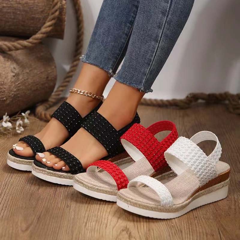 Lässige Keilsandalen - Damen - Solina