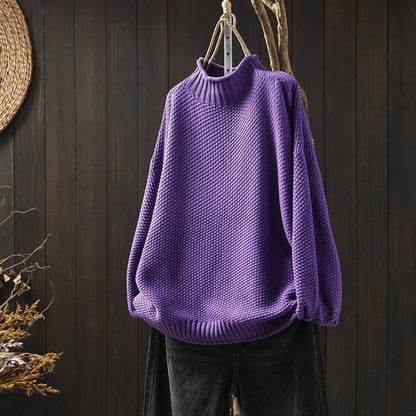 Pull Côtelé Col Roulé - Femme - Aralyne