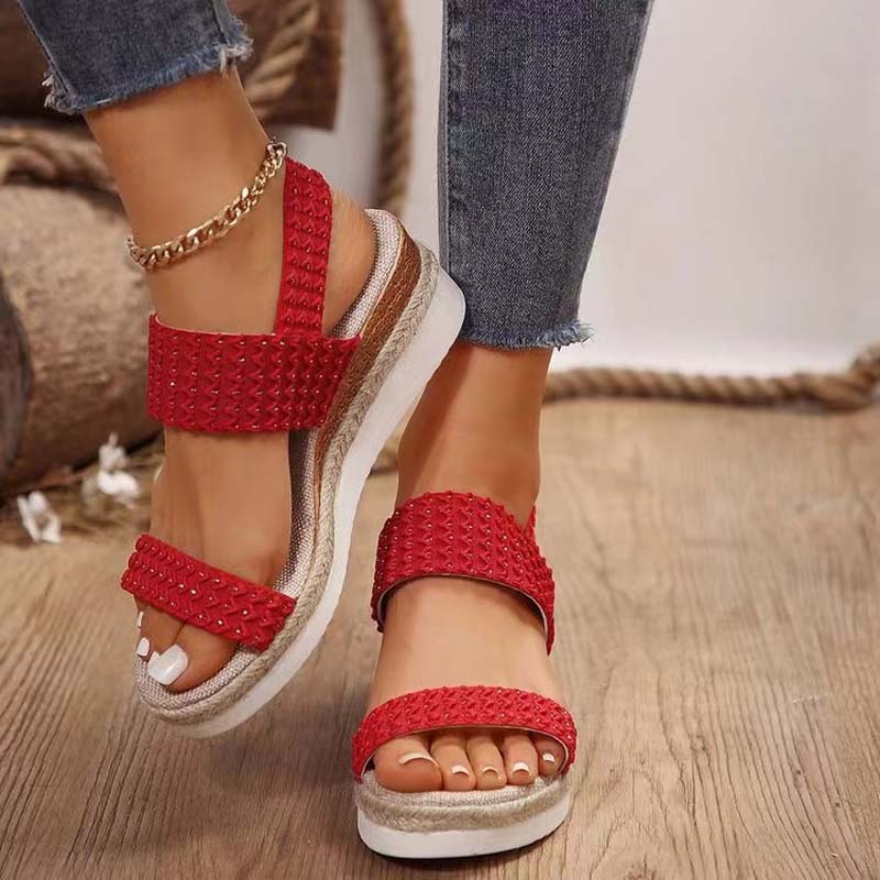 Sandals Compensées Décontractées - Femme - Solina