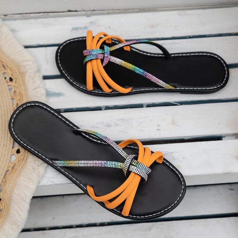 Sandals Décontractées en Strass - Femme - Solina