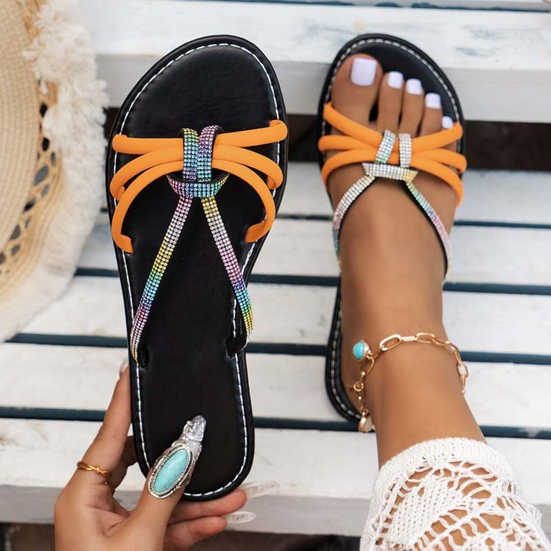 Sandals Décontractées en Strass - Femme - Solina