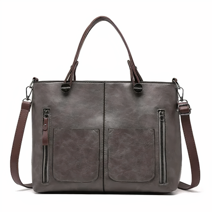 Sac en Cuir Vintage à Bandoulière - Femme - Vintessa