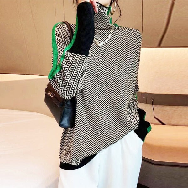 Pull Zippé Col Montant - Femme - Virelia