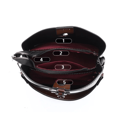 Leder-Umhängetasche - Damen - Cuiralya