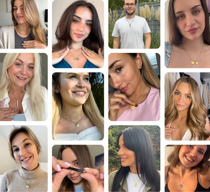 Personalized necklace with name &amp; date – Solène® 