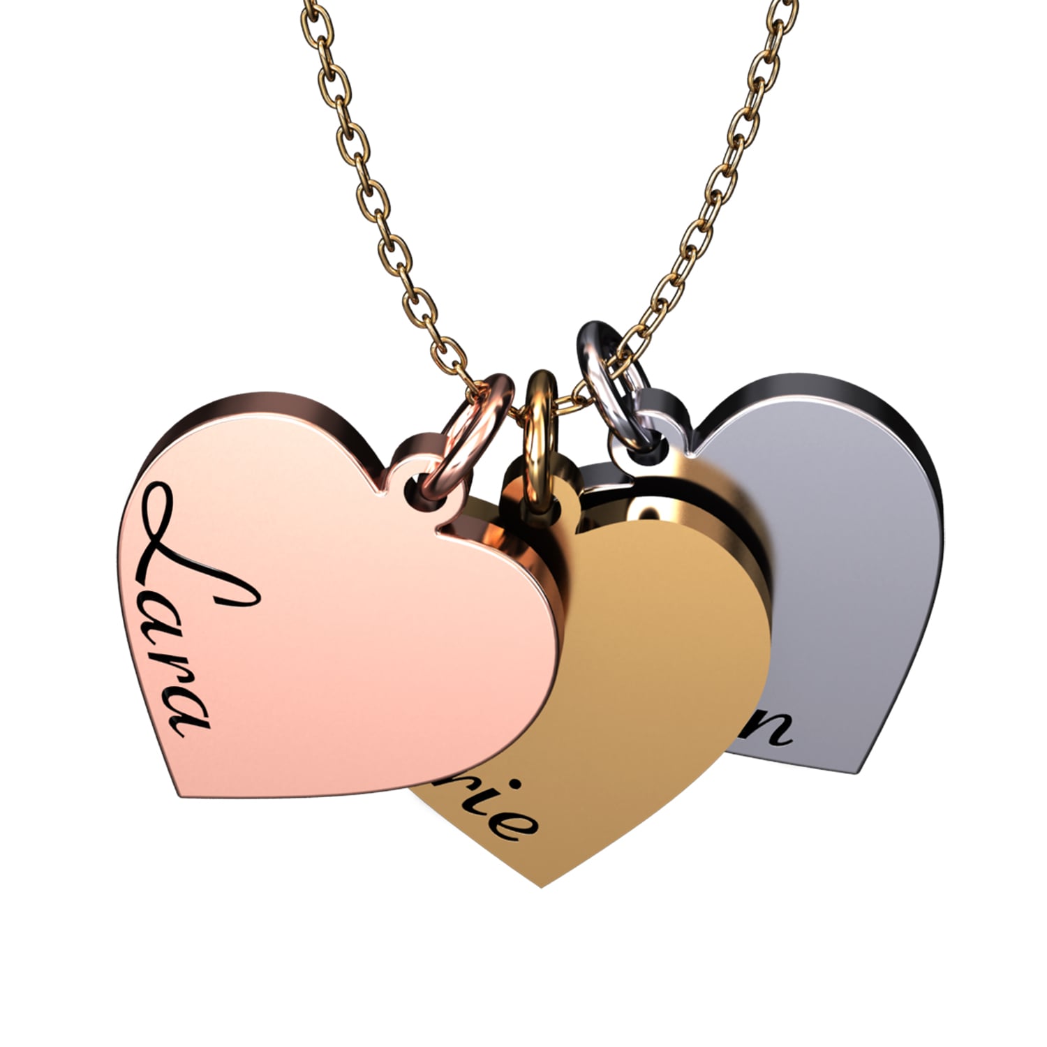 Necklace personalized à cœurs – Amélia®