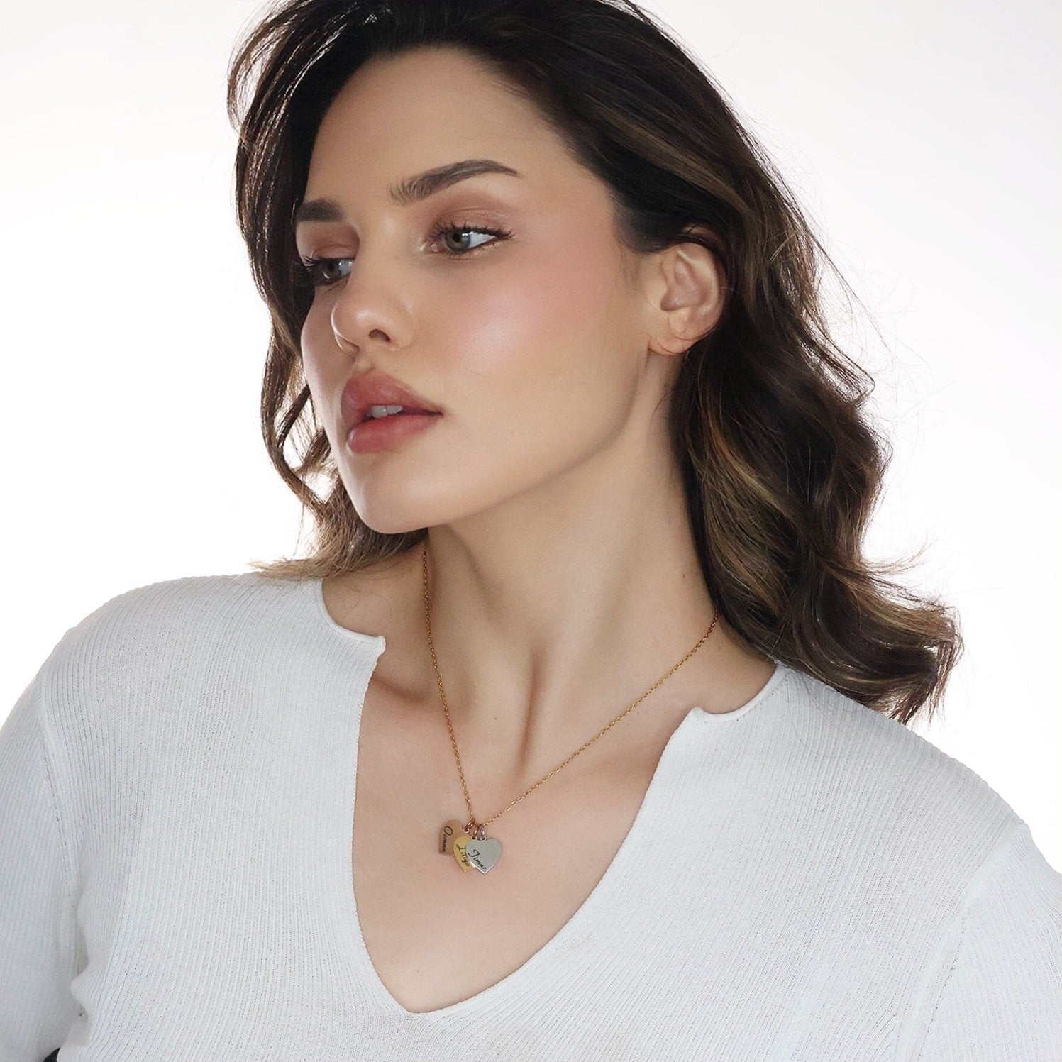 Necklace personalized à cœurs – Amélia®