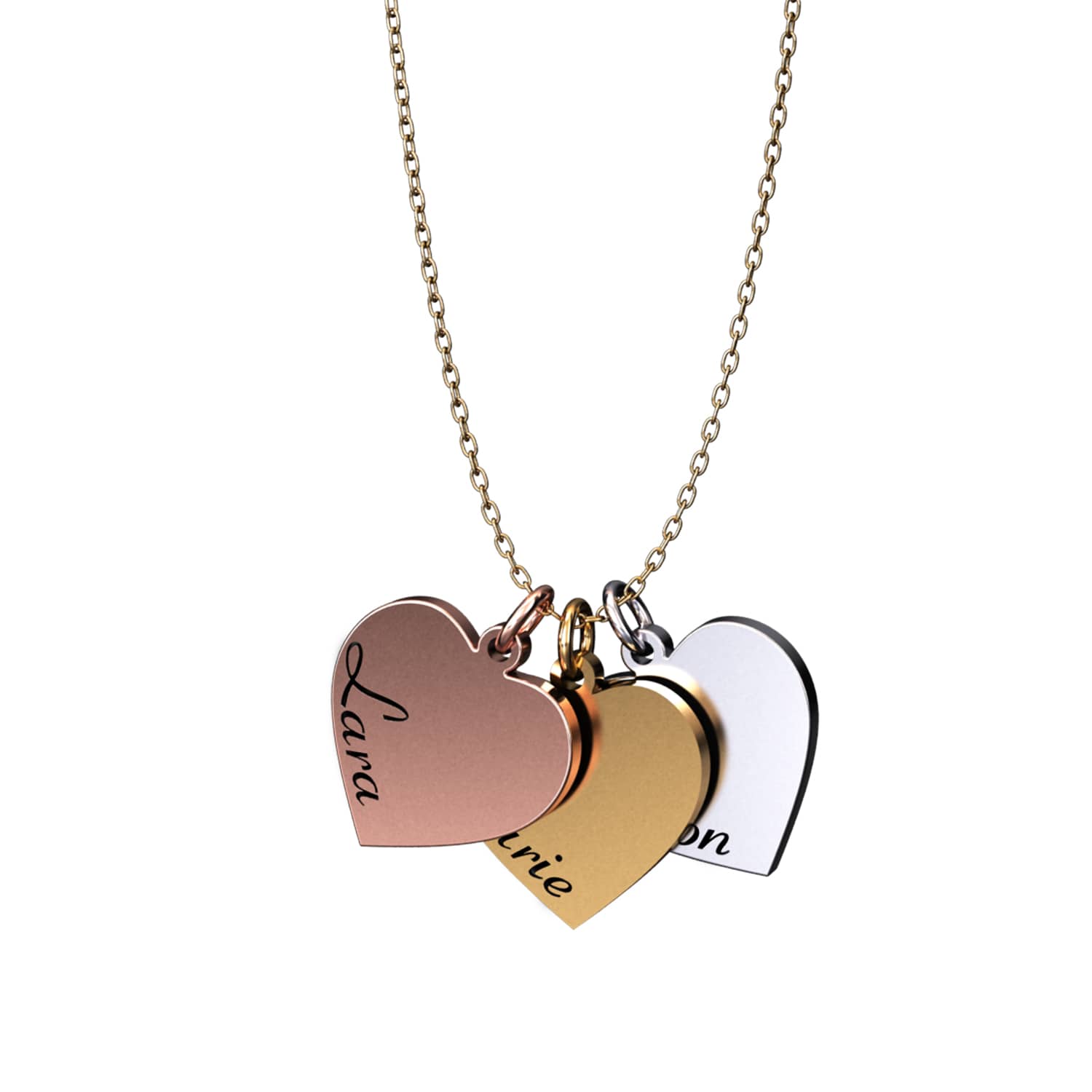 Necklace personalized à cœurs – Amélia®
