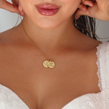 Personalized necklace with name &amp; date – Solène® 