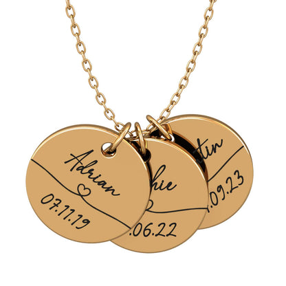 Personalized necklace with name &amp; date – Solène® 