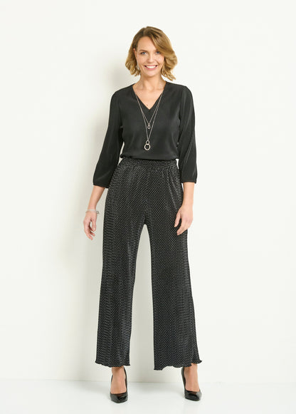 Pantalon Plissé à Pois - Femme - Ysolenn