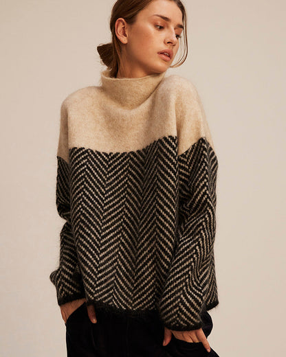 Pull Oversize Col Roulé - Femme - Niraya